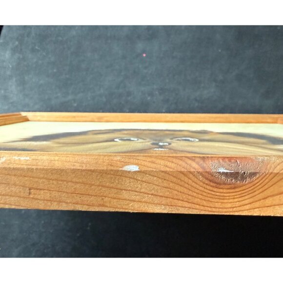 Vintage Framed Kitschy Yorkshire Puppy Dog Oil Painting By M. Whitaker - Picture 5 of 6